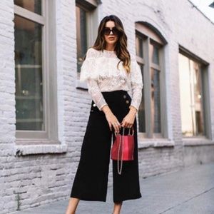 New Women's Wide Leg Black Gauchos Sz 18